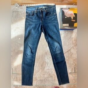 R13 Dark Blue Jenni Mid Rise Skinny Jeans Sz 27 Made in Italy